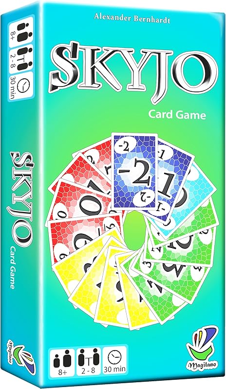magilano SKYJO, Jeu de Cartes Amusant pour Les Jeunes et Les Moins Jeunes, des soirées de Jeu Amusantes dans Le Cercle d'amis et de Famille.
