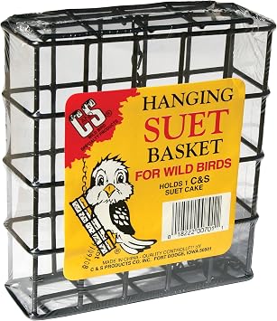 C&S Wild Bird Suet Basket, 1.5" D x 4.5" W x 5" H