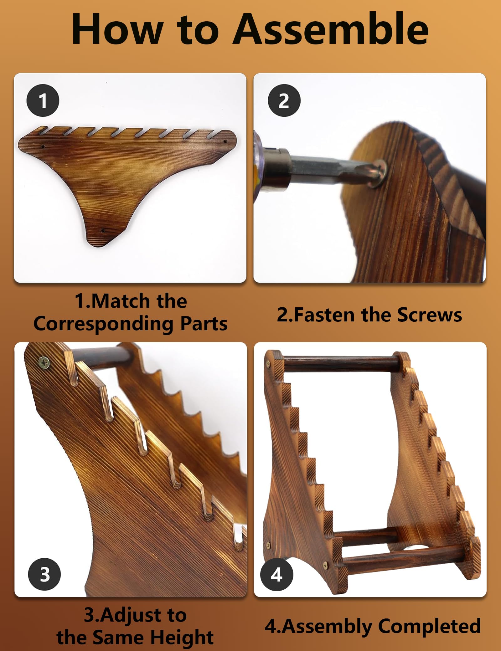 Portacoltelli in Legno per 8 Coltelli, Supporto Organizer per Coltelli, Espositore, Multiplo per Ristoranti & Cucine