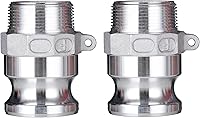 Vista 11 de Accesorios de bloqueo de leva global de aluminio Tipo F Cam & Groove Hose Fittings, acoplamiento Camlock de 1.5 pulgadas, enchufe de 1.5 pulgadas x