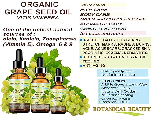 Miniatura 6 de Aceite de semilla de grano orgánico Aceite 100 puro natural sin diluir virgen sin aroma certificado orgánicoprensado en frío para la piel el cabello