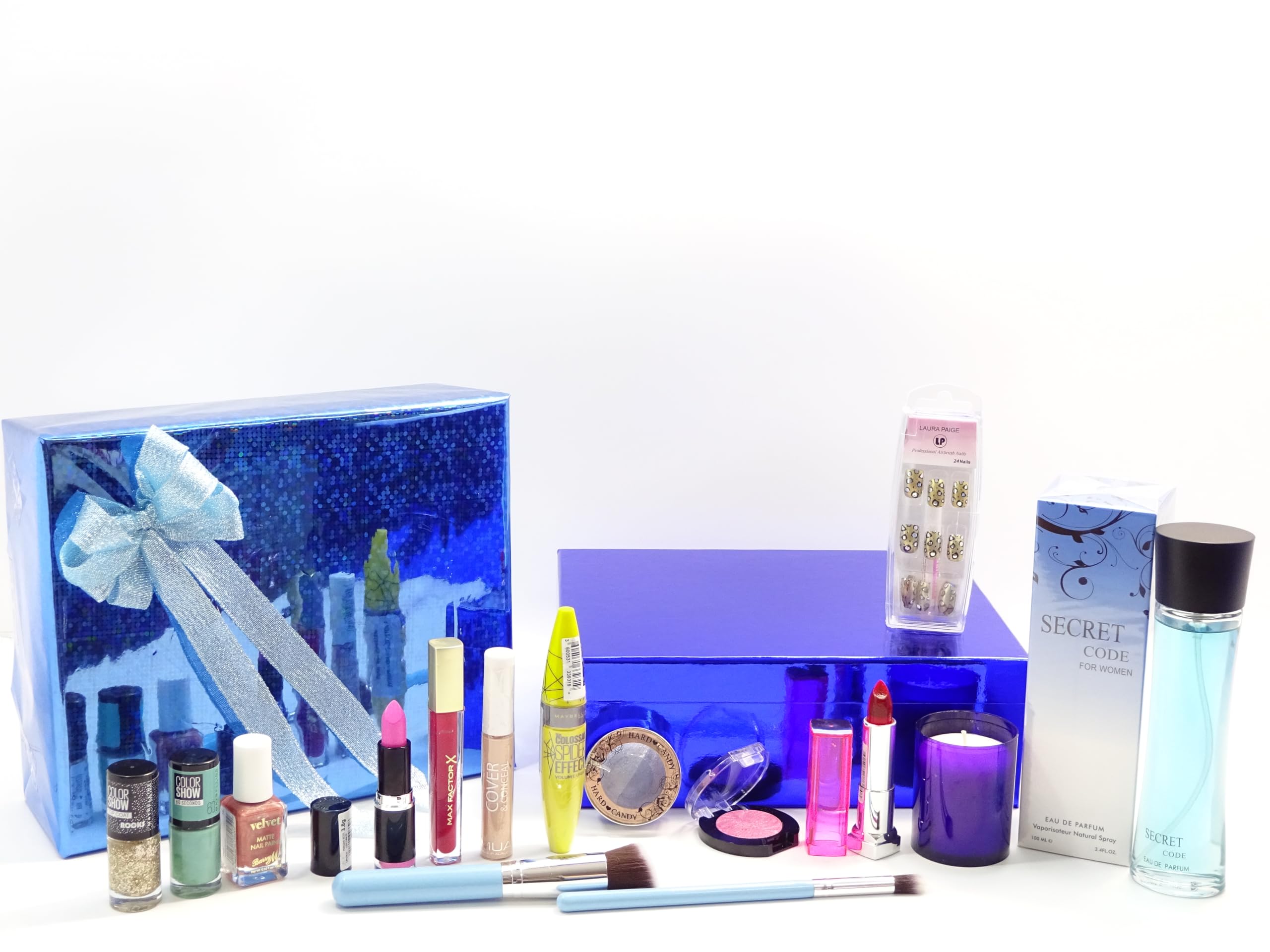 Perfume & Make Up Bundle Gift Hamper, Samantha 2pc Perfume + Make Up Products Mix Brands + Free Nails, Gift Wrapped, Gift Hamper For Women