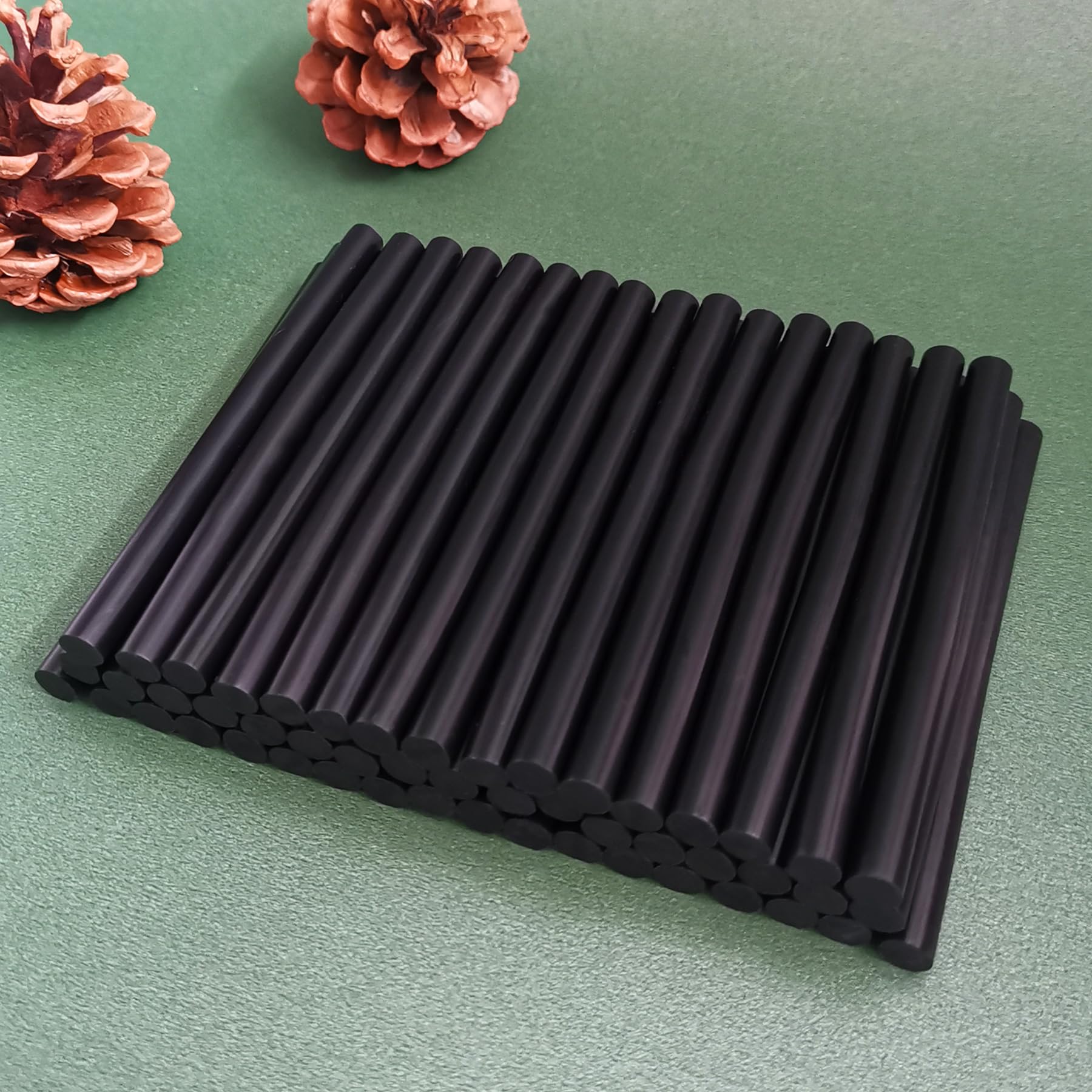 50 Pz Colla a Caldo Bastoncini 100mm x 7mm Nero Adesivo per Pistola Colla a Caldo