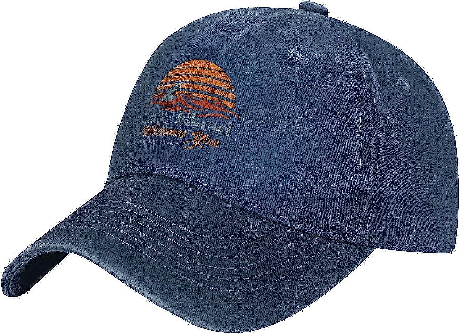 Jaws Amity Island Hats Baseball Caps Washed Dad Trucker Denim Cowboy Hat