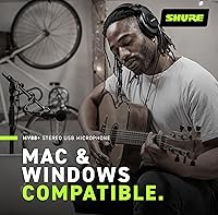 Vista 6 de Shure MV88+ Micrófono USB estéreo - Micrófono condensador para transmisión y grabación de voces e instrumentos, compatible con Mac y Windows, salida