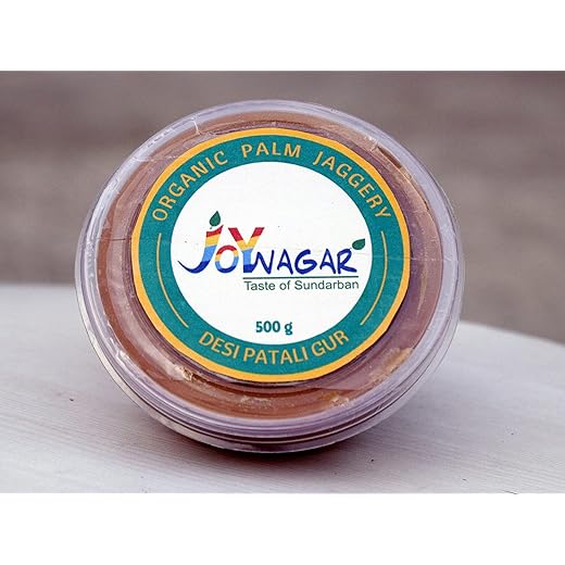 JOYNAGAR BRAND Premium Date Palm Jaggery Block 400g | Khejur Gurer Patali from West Bengal | Nolen Gur/Khajur Gur, Karupatti Palm Jaggery Organic | Sugar Alternatives Grocery Items