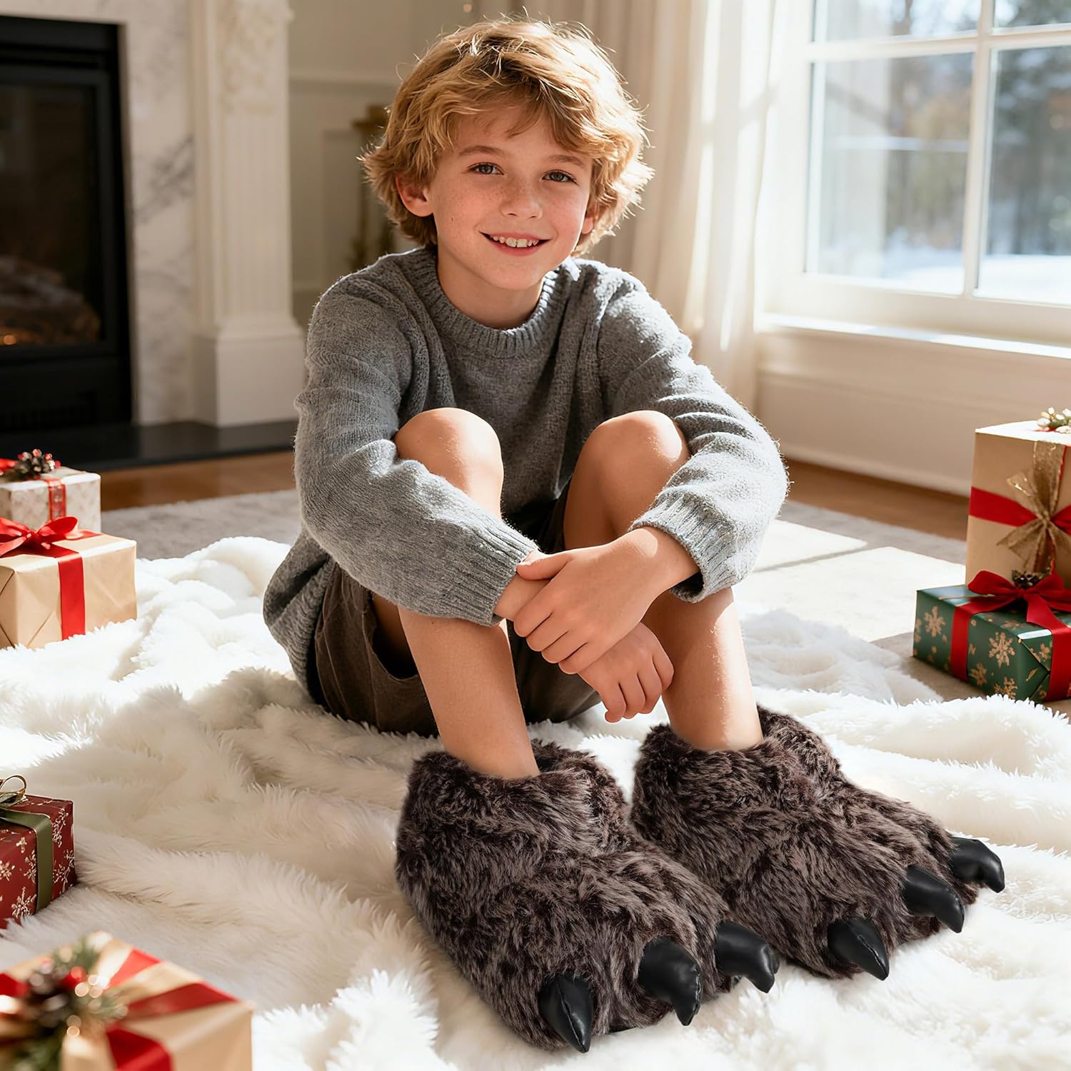 ULTRAIDEAS Animal Paw Slippers for Women and Men, Funny Claw Slippers for Adult and Kids, Unisex Cute Costume House Shoes - Image 3