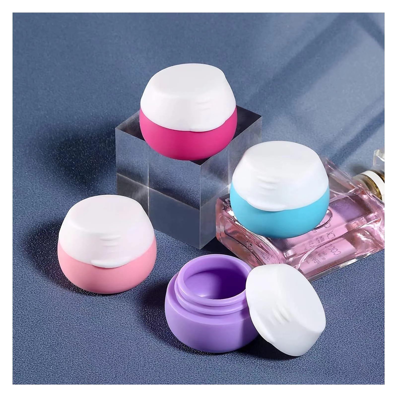 1/4 Stück 20 ml Silikon-Reiseglas | Silikon, auslaufsicher, nachfüllbar, tragbar, 20 ml, for den Reisegebrauch(7)
