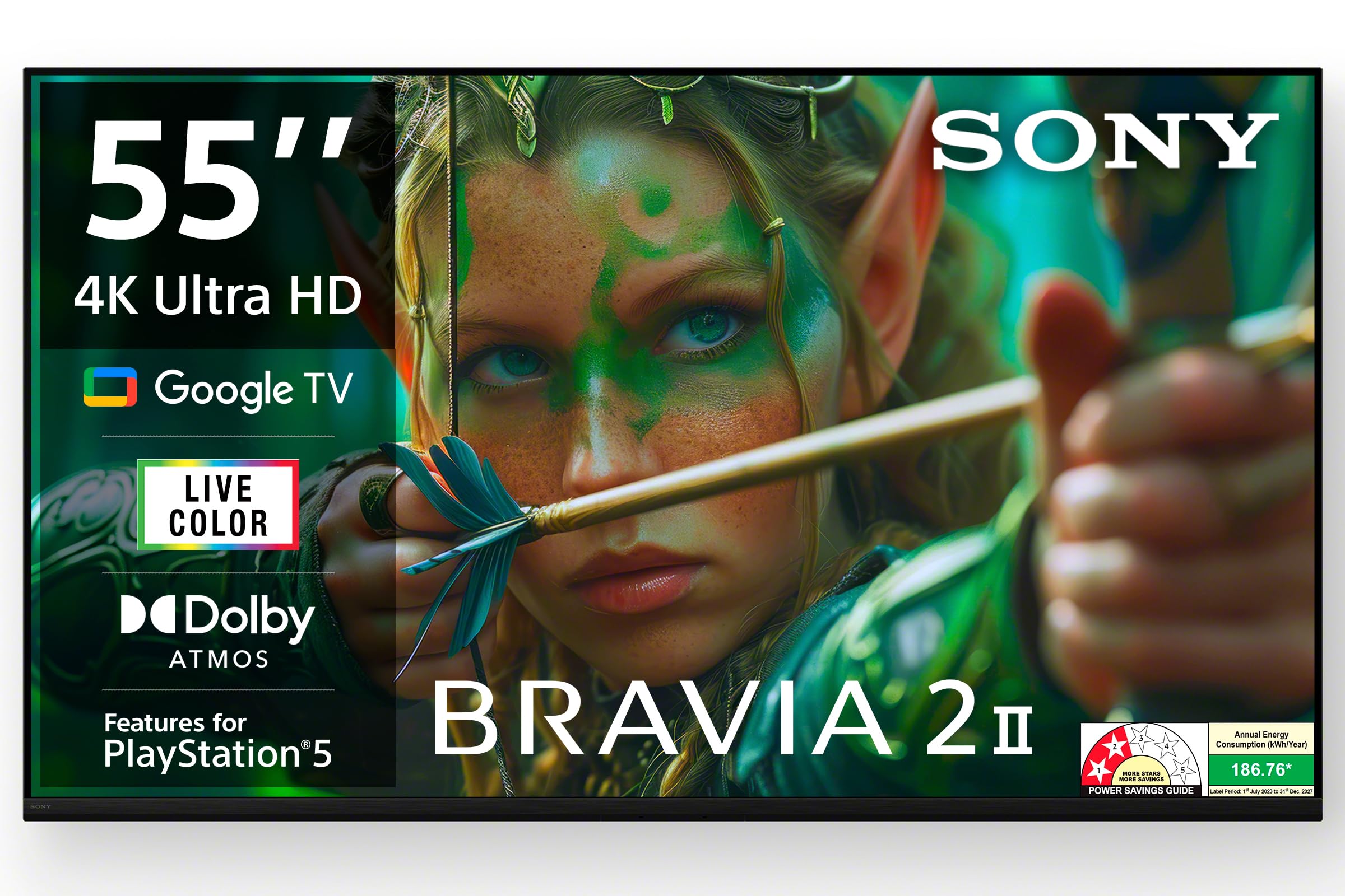 139 cm (55 inches) BRAVIA 2M2 Series 4K Ultra HD Smart LED Google TV K-55S25M2
