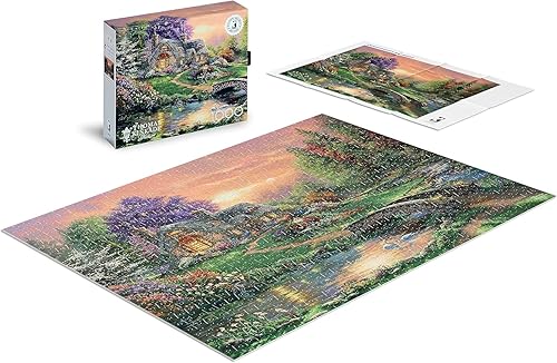 Miniatura 4 de Ceaco Silver Select - Thomas Kinkade - Sweetheart Retreat - Rompecabezas de 1000 piezas para adultos, rompecabezas desafiante perfecto para noches