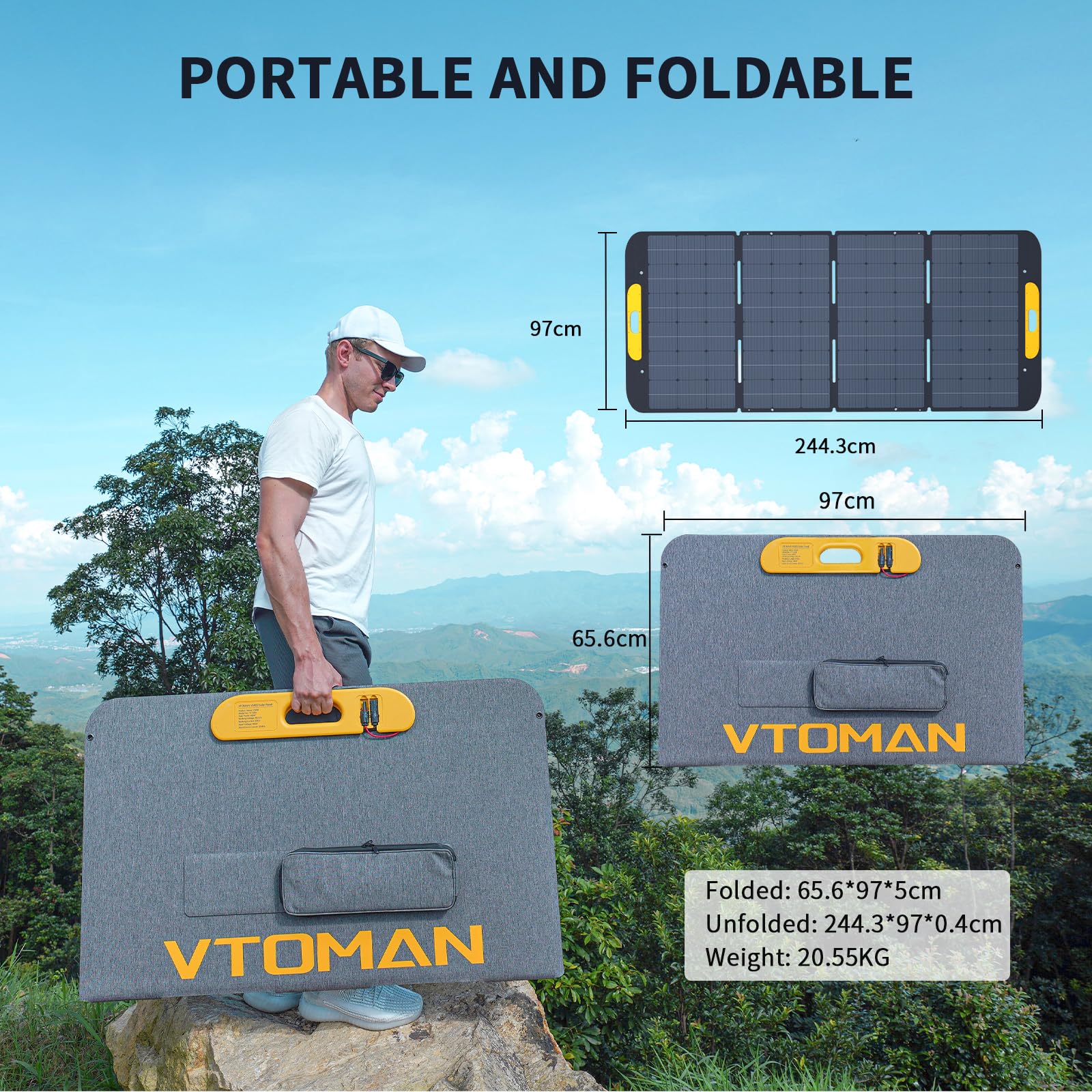 Amazon.com : VTOMAN VS400 Portable Solar Panel 400W 40V, 23