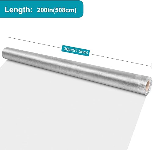 Miniatura 7 de Rollo de malla de acero inoxidable 304 de 36 x 200 pulgadas con guantes resistentes a puñaladas, repuesto de pantalla de ventana a prueba de