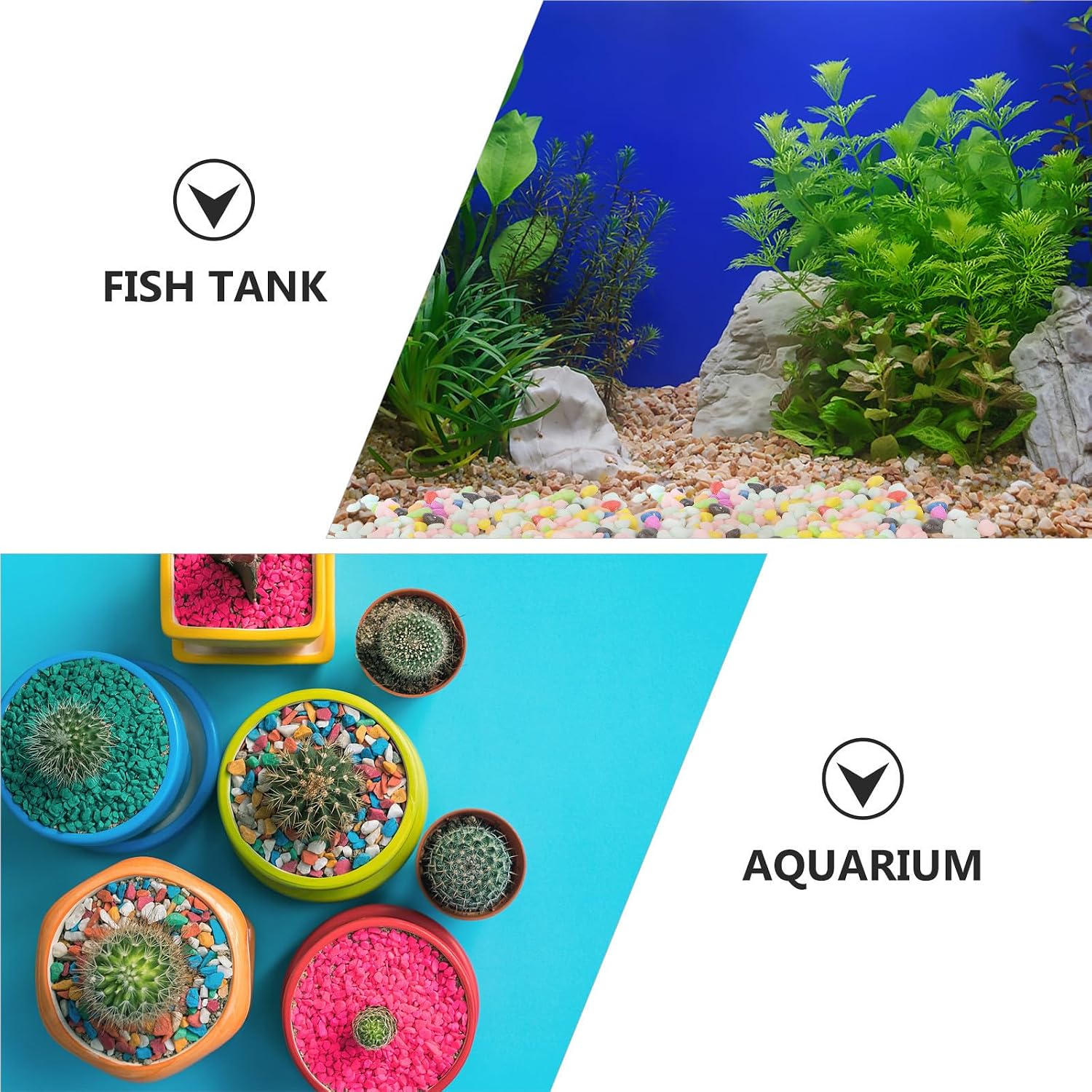 NUOBESTY Aquarium Stone Decorative Pebbles for Fish Tank, Polished Stone