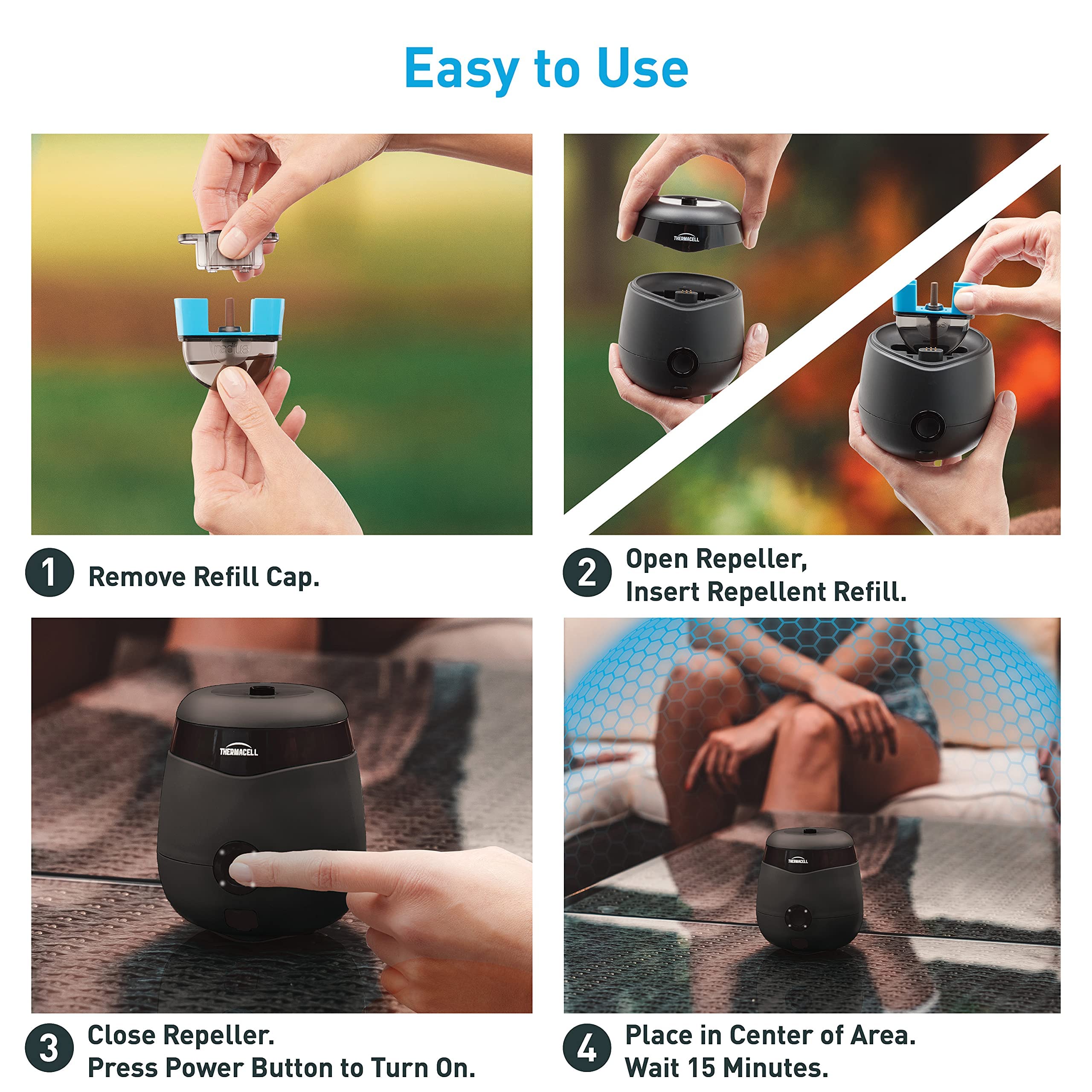 Thermacell Mosquito Repellent ESeries Rechargeable Repeller with 20