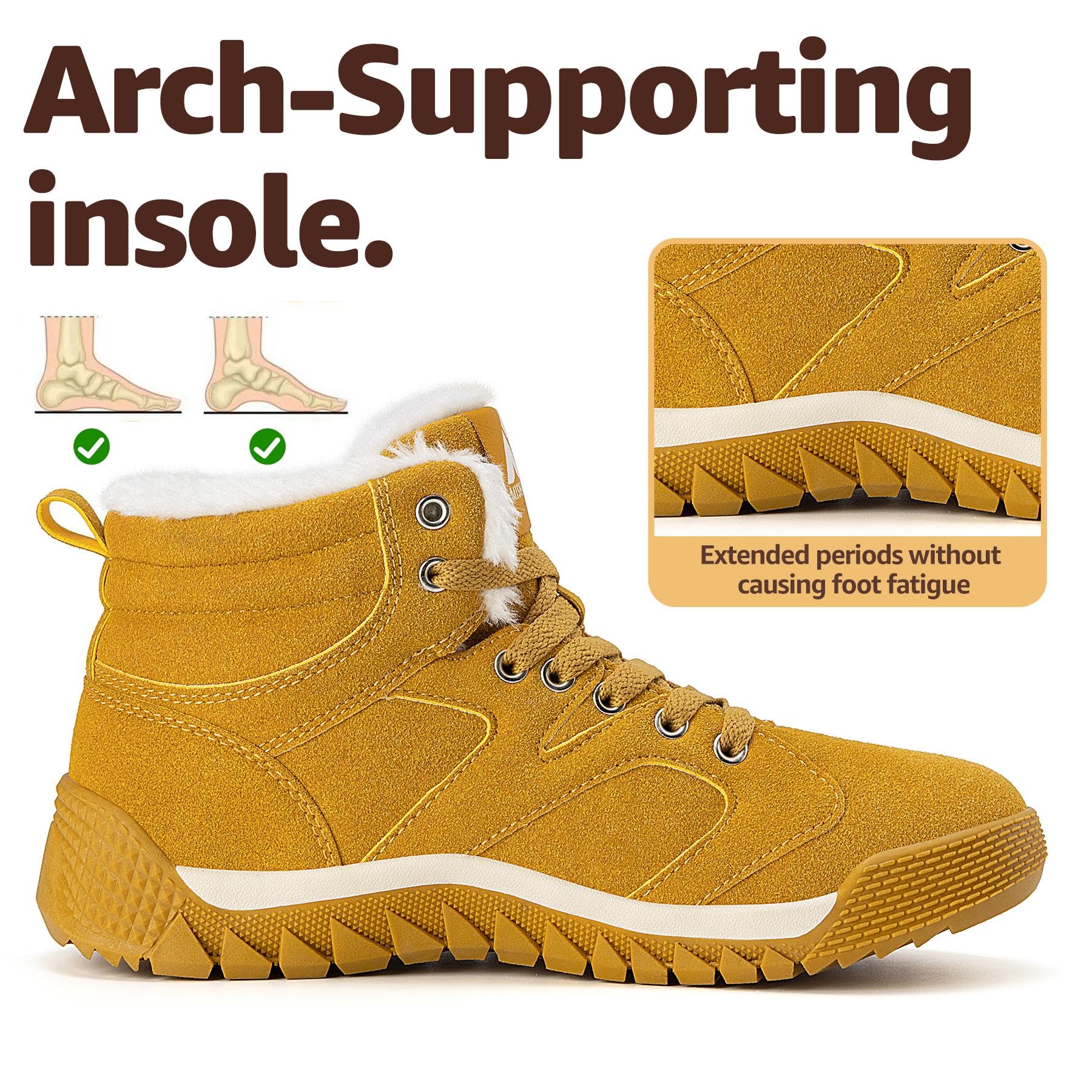 Mishansha Stivali da Invernali per Uomo Donna Caldi Antiscivolo Scarpe da Neve Taglia 36-48 EU