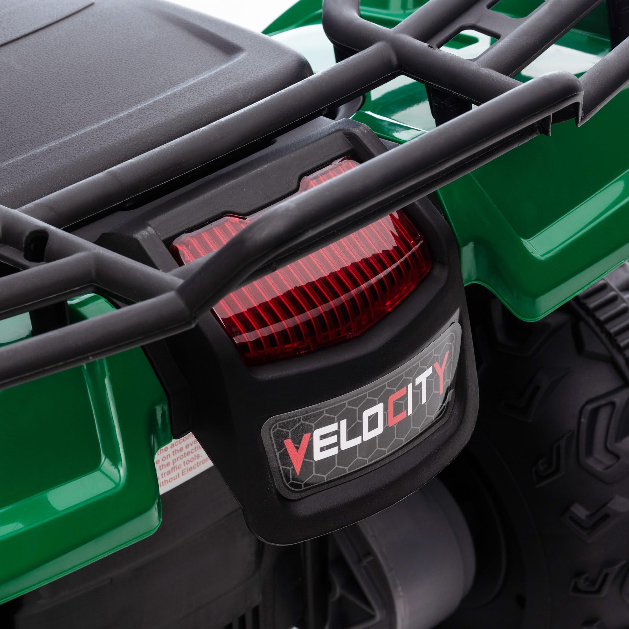HOMCOM 12V Quad Elettrico per Bambini 3-5 Anni 88x45x50 cm Nero Verde