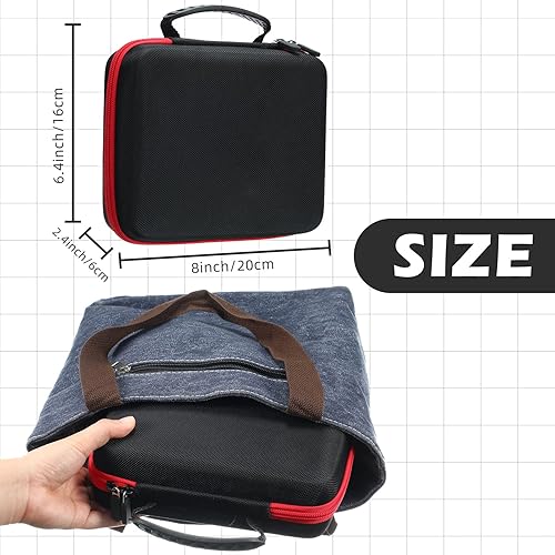 Miniatura 8 de Estuche para dados con bandeja ranurada extraíble para almacenamiento de dados, compatible con juegos de rol DND y otros juegos de mesa, con