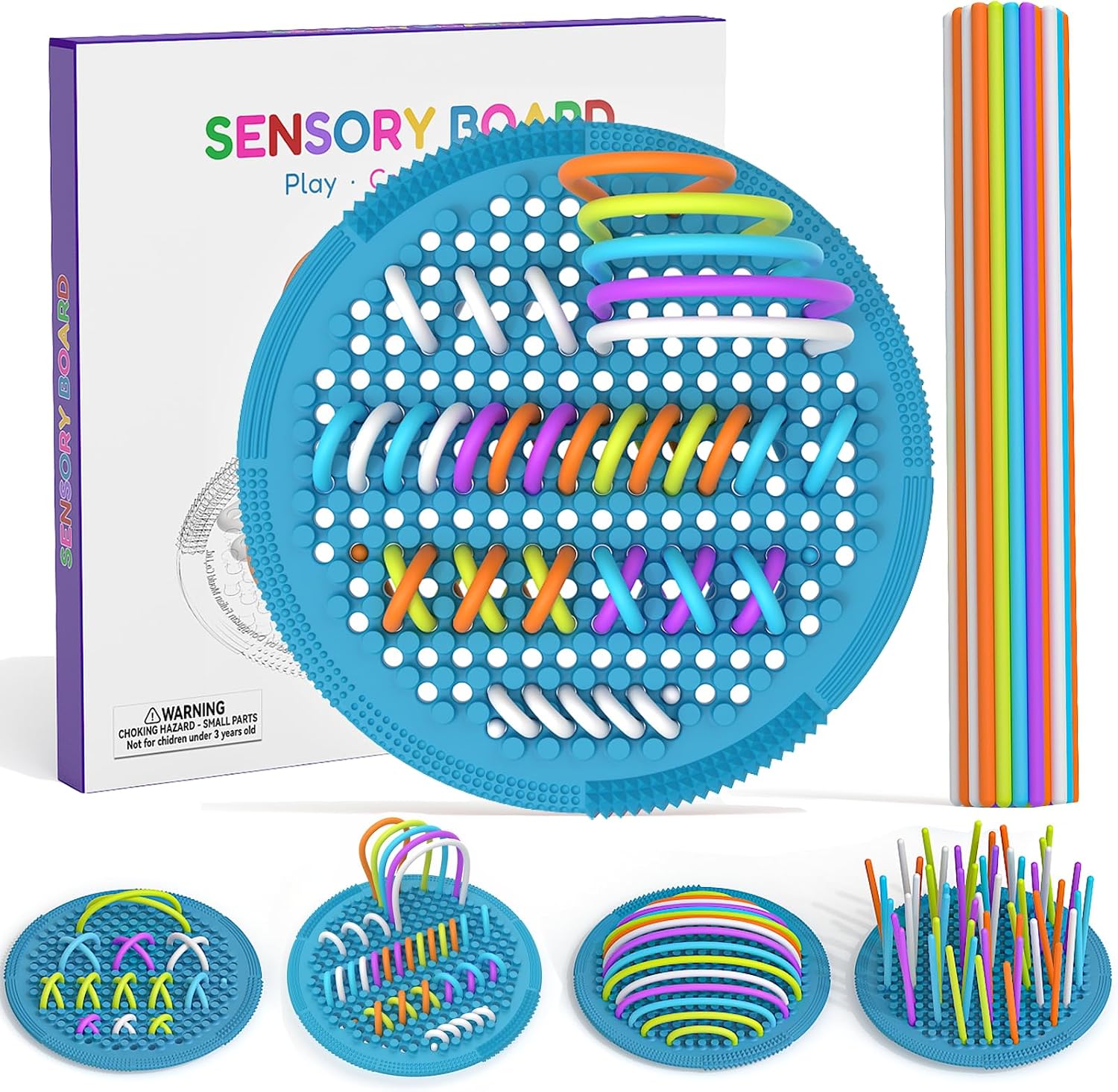 Silicone Sensory Activity Board for Toddlers Fine Motor Skills Fidget Toys