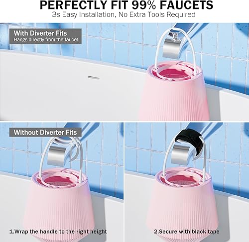 Miniatura 5 de Dreamwills TF100 Filtro de baño para bañera certificado de 15 etapas, reduce el 99% de metal pesado, suavizante de agua dura para piel sensible,