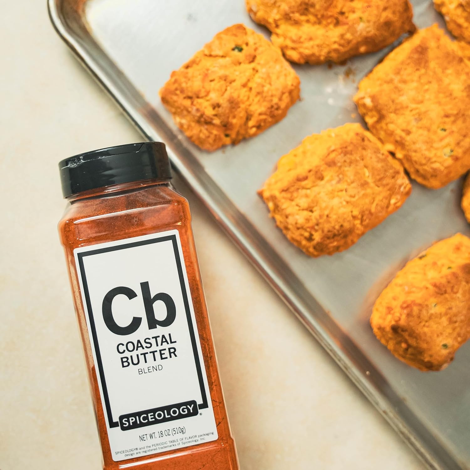 Spiceology – Coastal Butter Seasoning – Savory Seafood Spice Blend with Butter Powder, Lemon, Garlic & Paprika – Ideal for Grilled Fish, Shellfish, Vegetables & Corn on the Cob – 18 oz