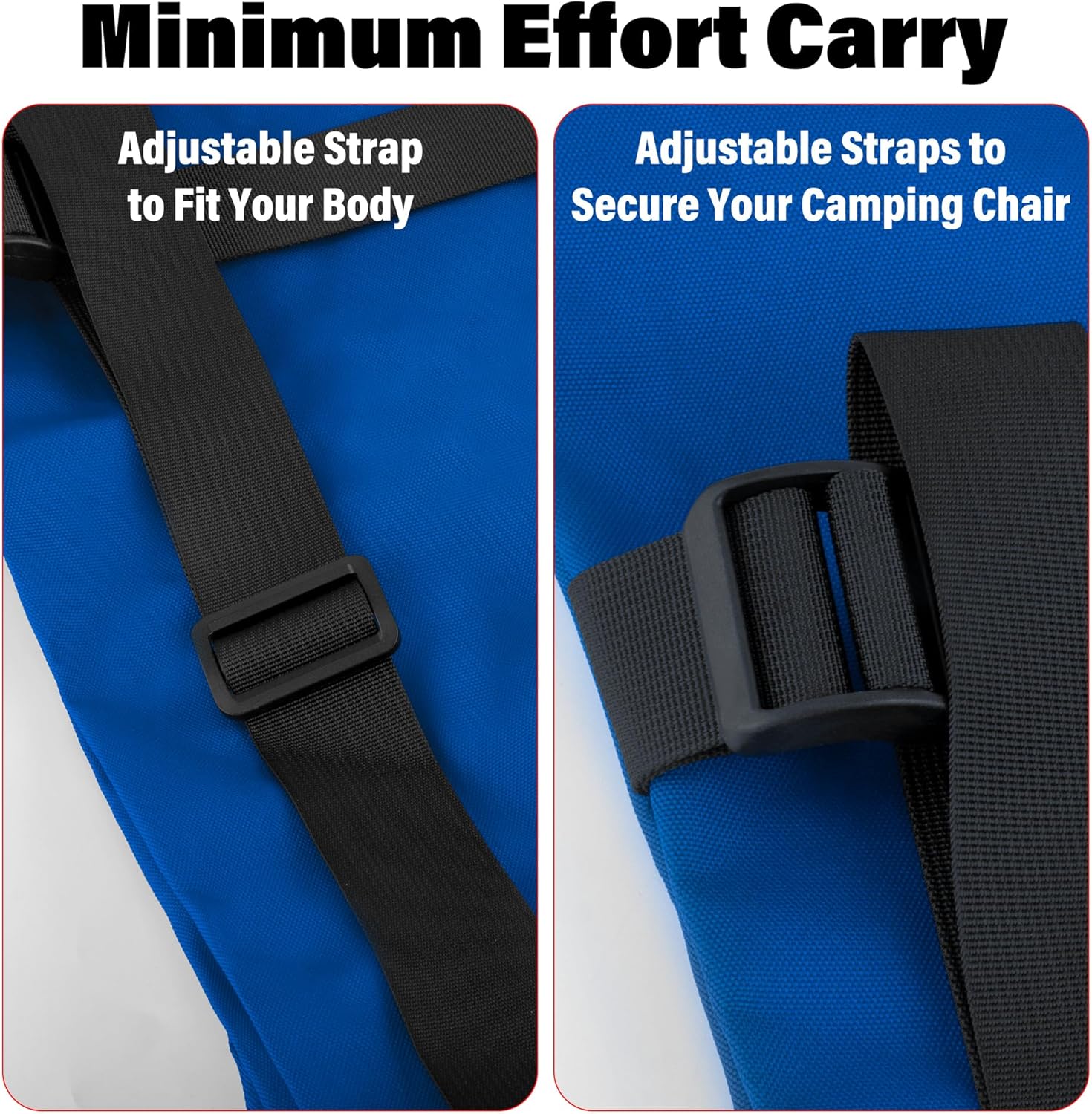 Replacement Carrying Bag for Foldable Camp Chairs, Hammock, Yoga Mat, Beach Chair, Umbrella, Tent, Heavy Duty Large Chair Bags for Folding Chairs with Wide Mouth & Shoulder Strap