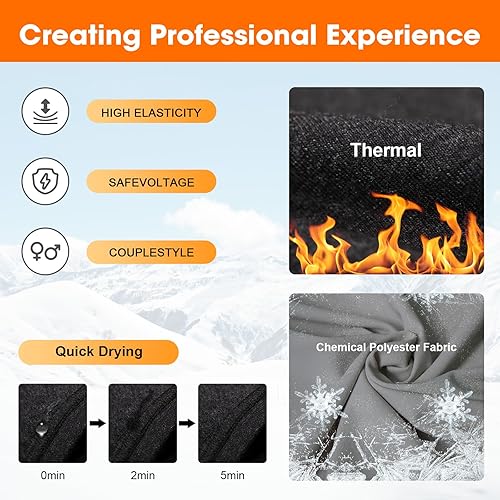 Miniatura 5 de Conjunto de ropa interior térmica para mujeres y hombres, transpirable, flexible, equipo de nieve para el hogar, interiores, exteriores, deportes,