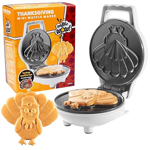 Thanksgiving Turkey Mini Waffle Maker- Make Holiday Breakfast Special for