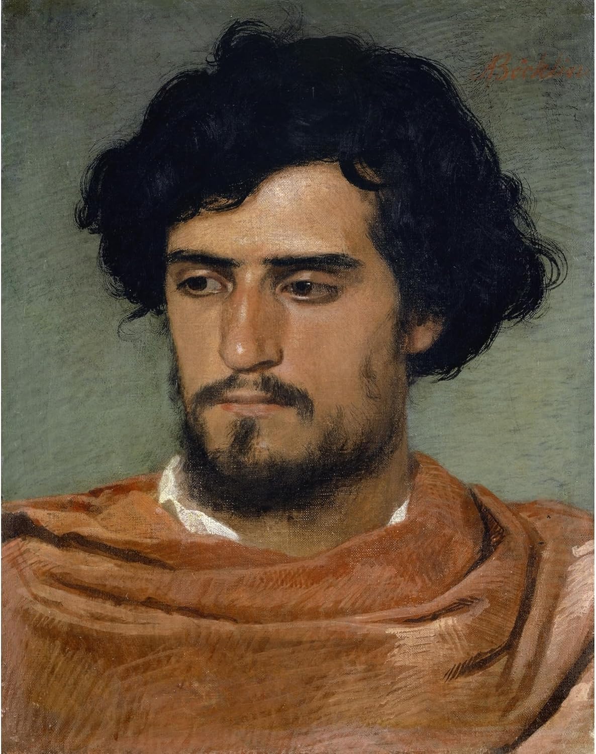 ArtDirect Head Of A Roman (1863) Unframed Art Print Giclee Poster by Arnold Böcklin - Ready for Framing with Customization Sizes 8x10, 11x14, 16x20, 24x30, 36x46 and 47x60 inches