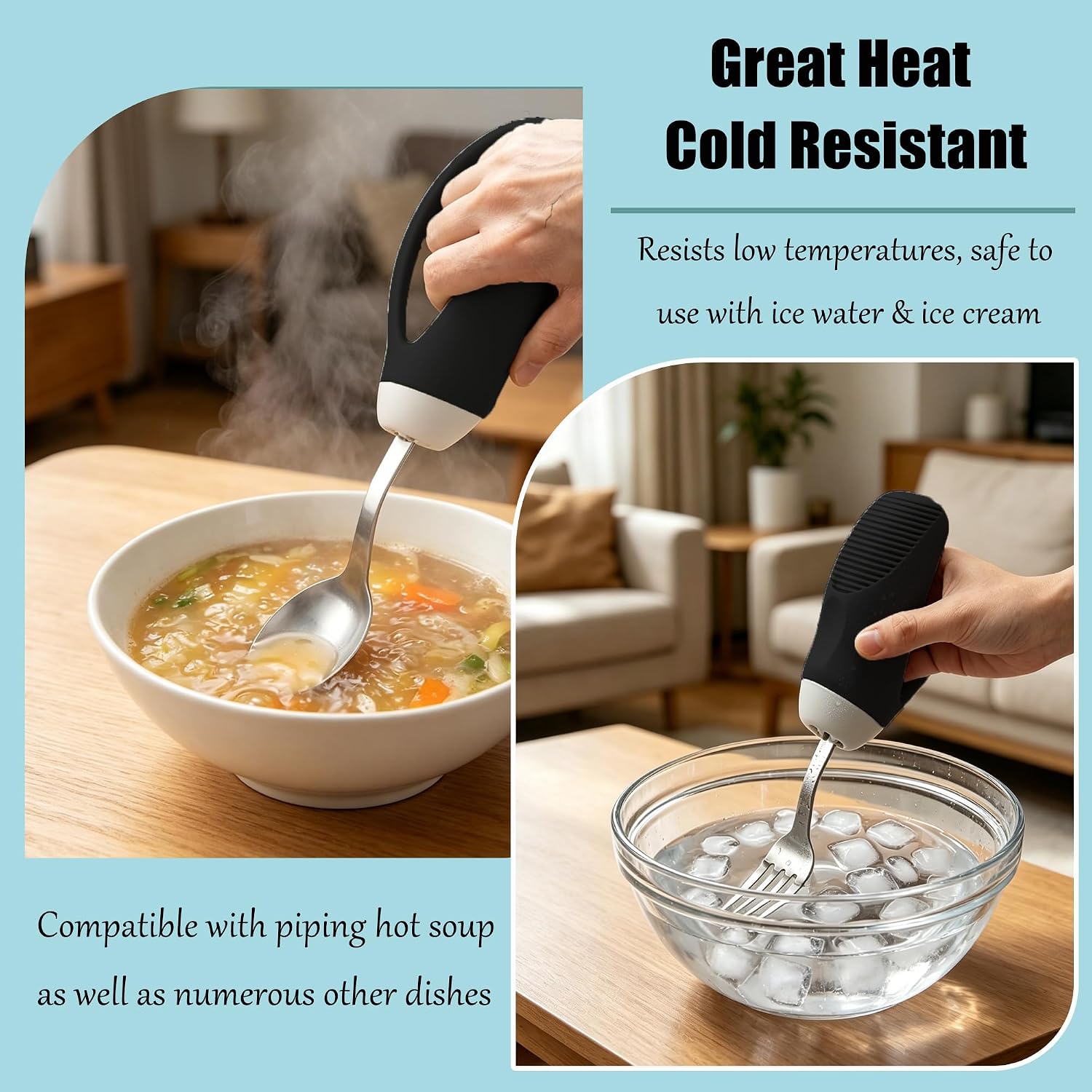 Adaptive Utensils for Elderly Anti-Shake, Fork Spoon Handicap Accessories