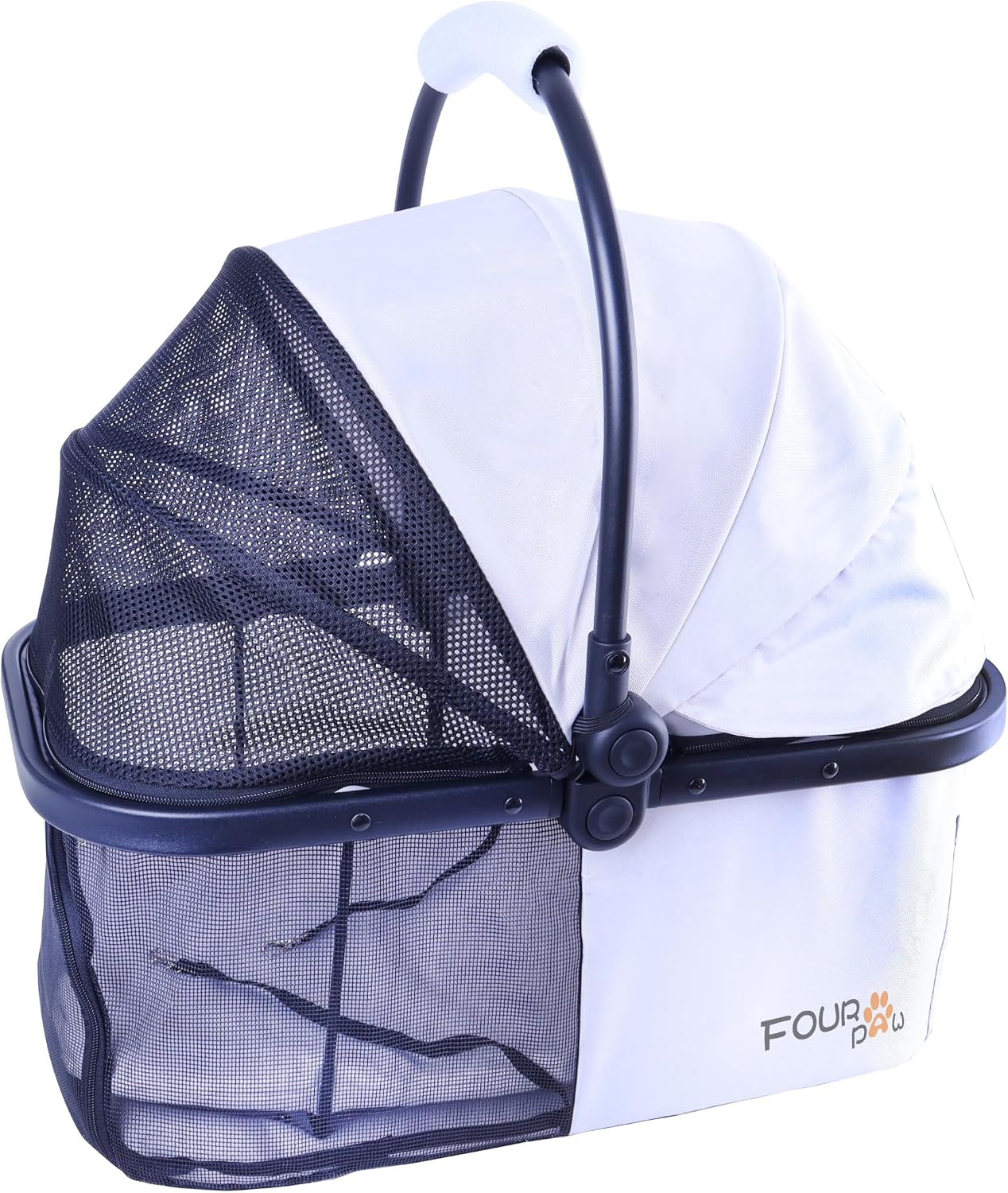 Front Full-Window pet Stroller with Detachable Carrier,4 Wheels for Cats & Dogs, with Storage Basket,Cup Holder, Travel Puppy/Cats Stroller. image 3