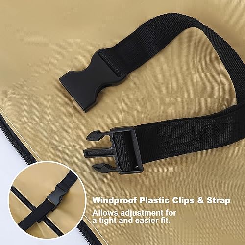 Miniatura 18 de Cubierta para sombrilla de patio, fundas impermeables para sombrilla de 7 a 9 pies, para exteriores, con varilla de empuje, color azul