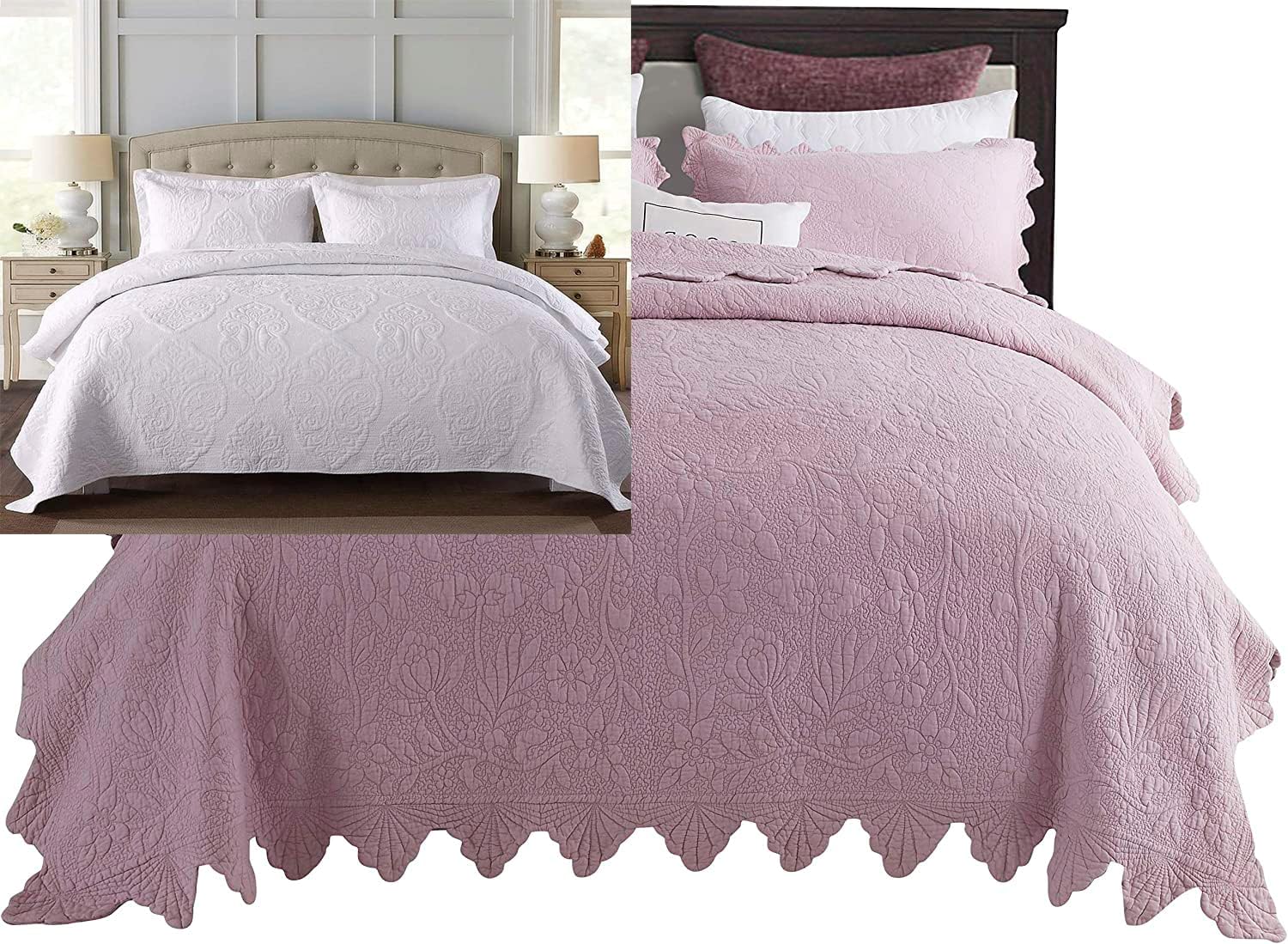 Brandream 6PC Luxury Bedding Quilt Set Queen King Size