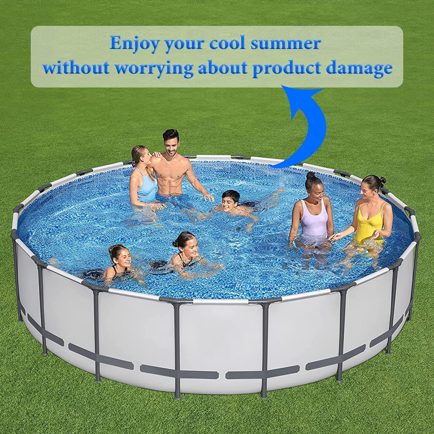 Above Ground Pool Flex Connection Hose Filter or Suction White 1-1/4 Inch x 3 Foot