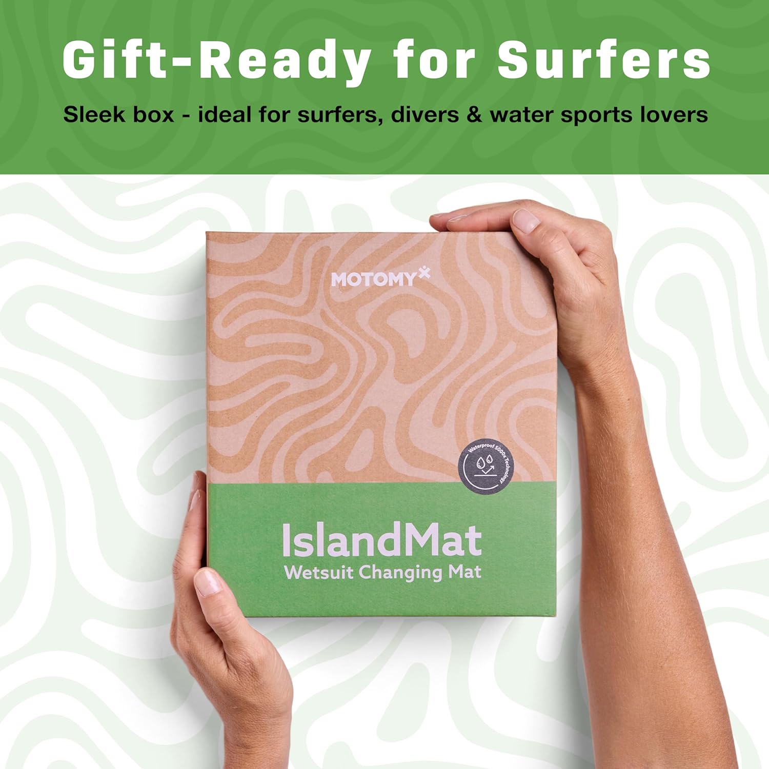 IslandMat Wetsuit Changing Mat; Compact 2-in-1 Wetsuit Bag with Waterproof 5000X Tech; Keep You & Surfing Accessories Clean; Keep Your Car Clean & Dry; Surf Gift for Water Sports & Scuba Diving
