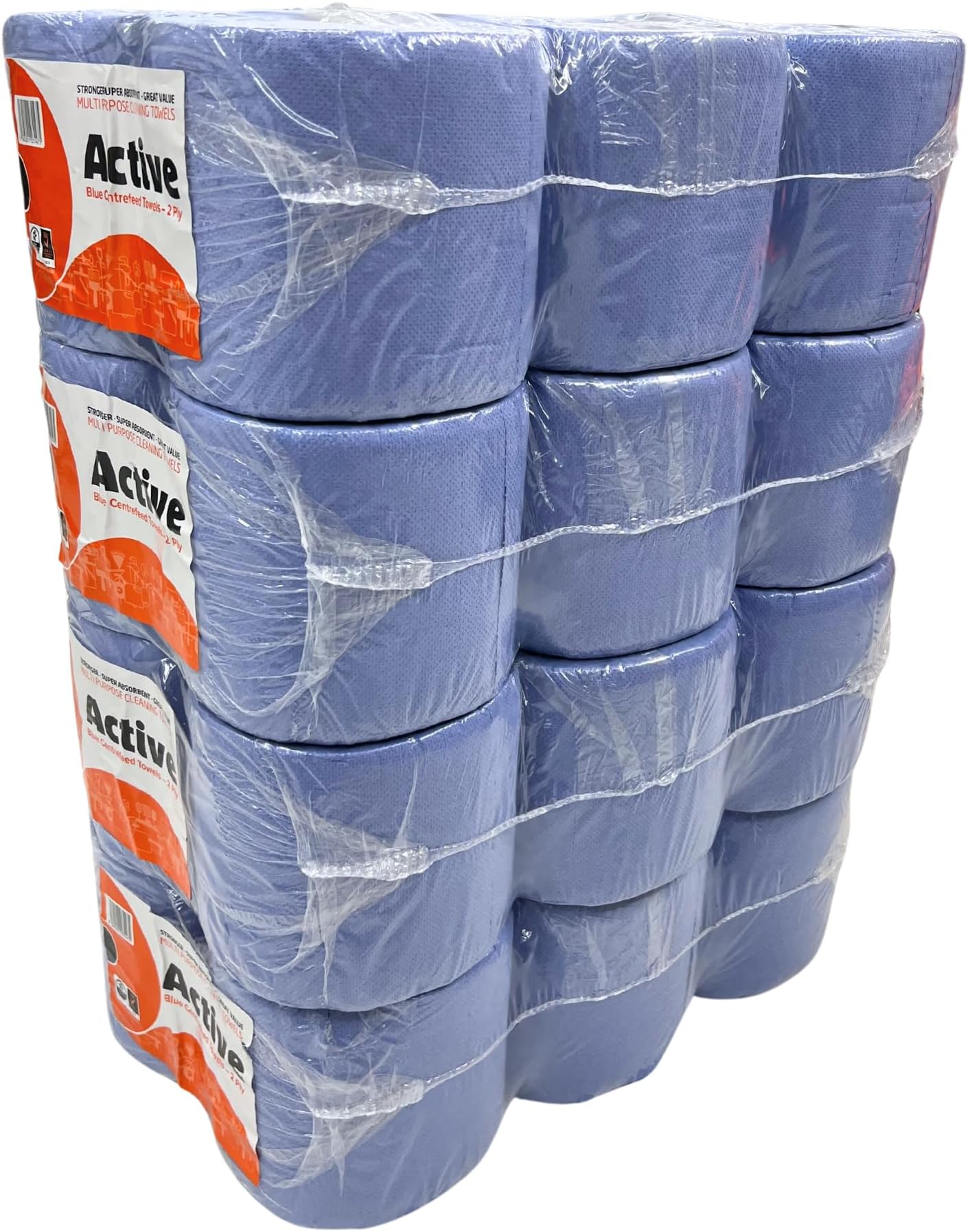 24 Rolls Blue Paper Towel Centrefeed Rolls