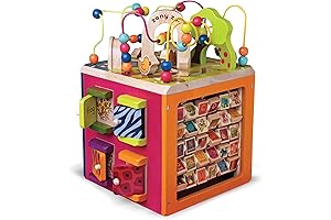 B. toys - Zany Zoo - Wooden Activity Cube: A Thrilling Adventure for Little Explorers