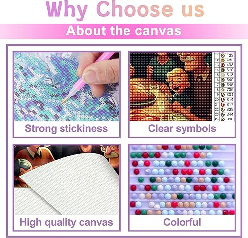 Miniatura 9 de Kits de pintura de diamantes para adultos, kit de pintura de diamantes 5D de Acción de Gracias para bricolaje, arte de diamantes de otoño, arte de