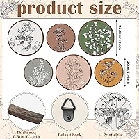 Vista 2 de Barydat 6 Piezas de Arte de Pared Boho con Plantas, Decoración de Pared de Madera Boho, Estilo Granja, Rústico, Bohemio, para Colgar en Dormitorio