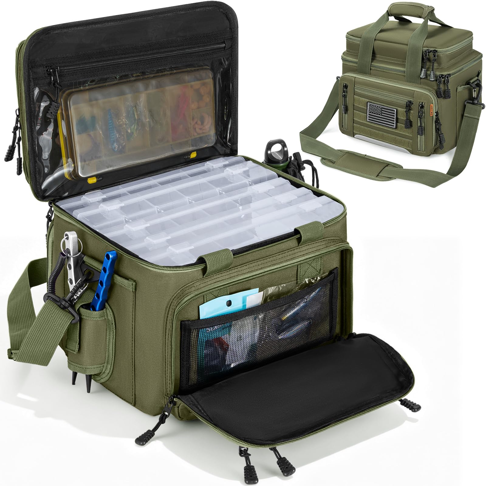Fishing Tackle Bag - 3600 Box Storage -11 Fishing Tackle Bag - 3600 Box Storage -11