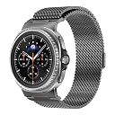 Magnetic Metal Mesh Loop Compatible with Samsung Galaxy Watch 8 Strap 40mm 44mm Stainless Steel Band for Galaxy Watch 8 Classic Strap 46mm Milanese (No Watch) (Black) gallery image