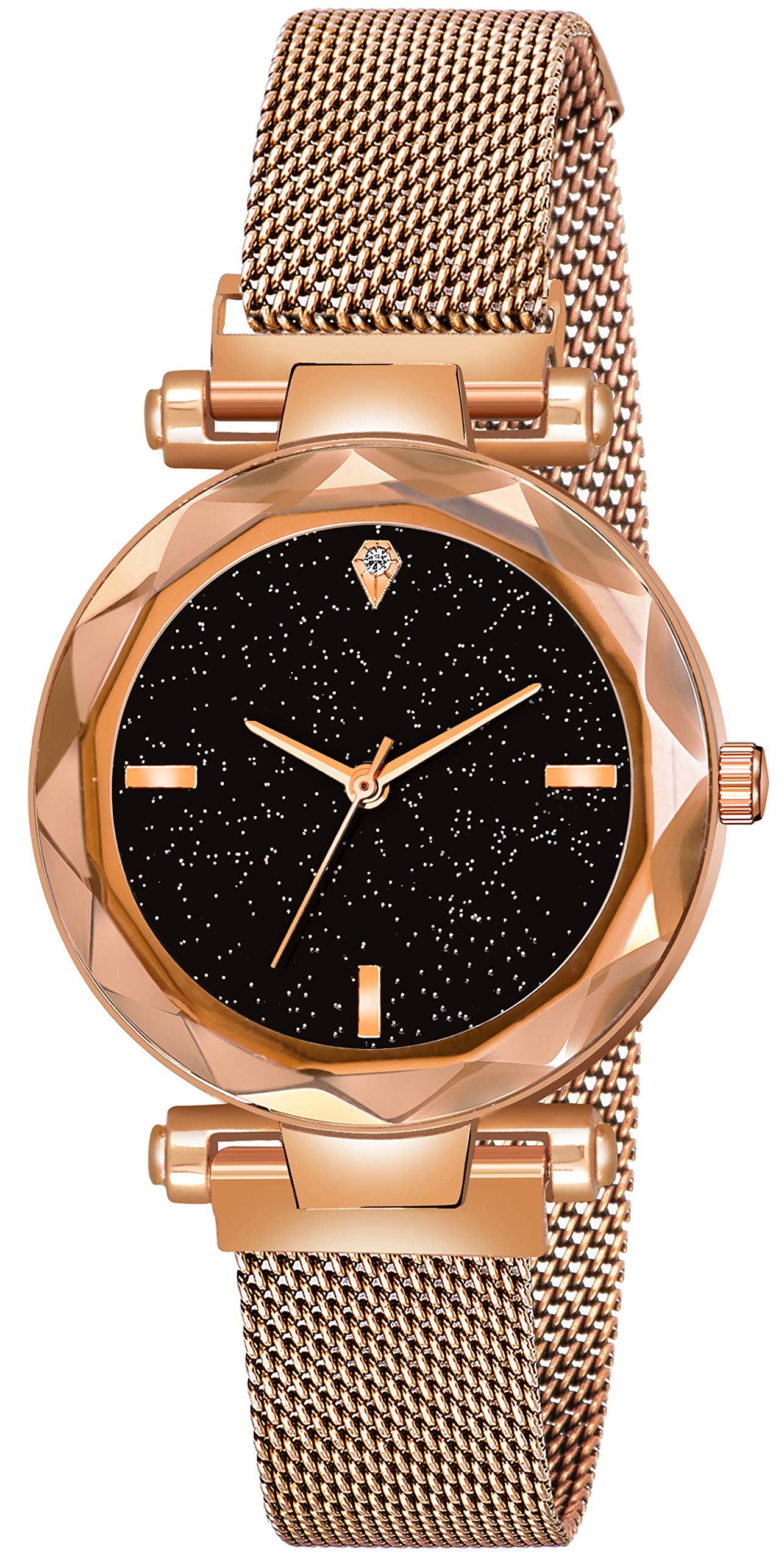 Acnos® Premium Analog Black Dial Womens Watch - MGNT-Rosegold (B082BDGVR8) Amazon Price History, Amazon Price Tracker