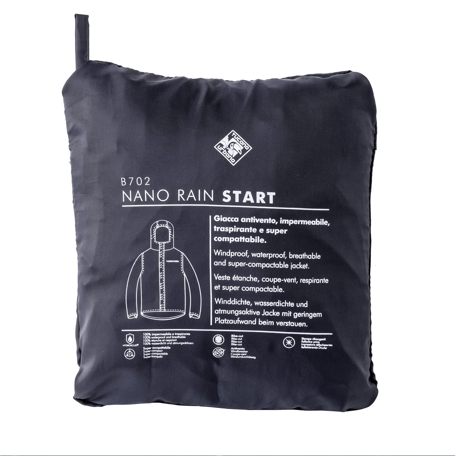 Tucano Urbano 8026492144352 Nano Start-XL / 2XL foncé-New22 Clothes-Rain Unisexe, Bleu foncé Unisex-Adult, Dark Blue