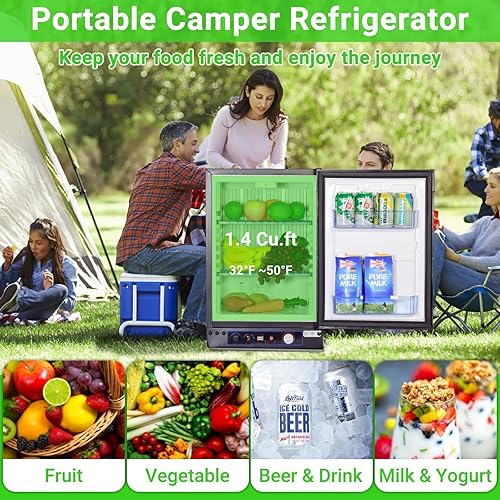 Miniatura 3 de Refrigerador de propano para autocaravana, 3 vías LPG110V12V, refrigerador de 12 voltios para refrigeradores de gas RV fuera de la red, sin