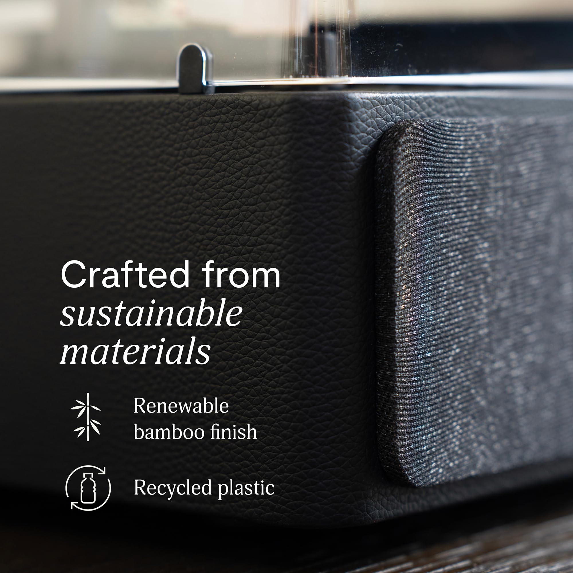 House of Marley Rise Up Giradischi Bluetooth con Casse Integrate - Giradischi Vinili a 3 velocità, Streaming a 2 vie, Finitura in Bambù e Coperchio Antipolvere, Realizzato in Modo Sostenibile