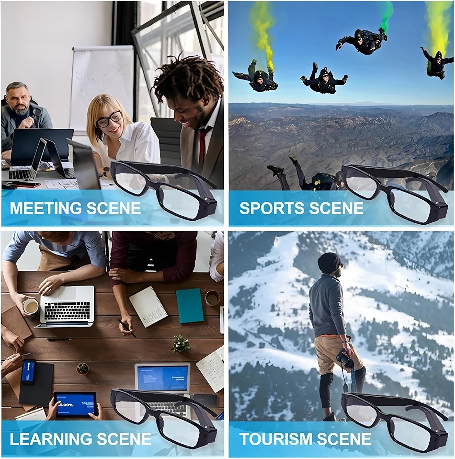 YANF 1080P HD Camera Glasses Video Recording Sport Sunglasses for Cycling, Camping, Driving, Hunting, Skateboarding, Traveling(Included 32G Memory Card) – No Bluetooth, No App, No AI