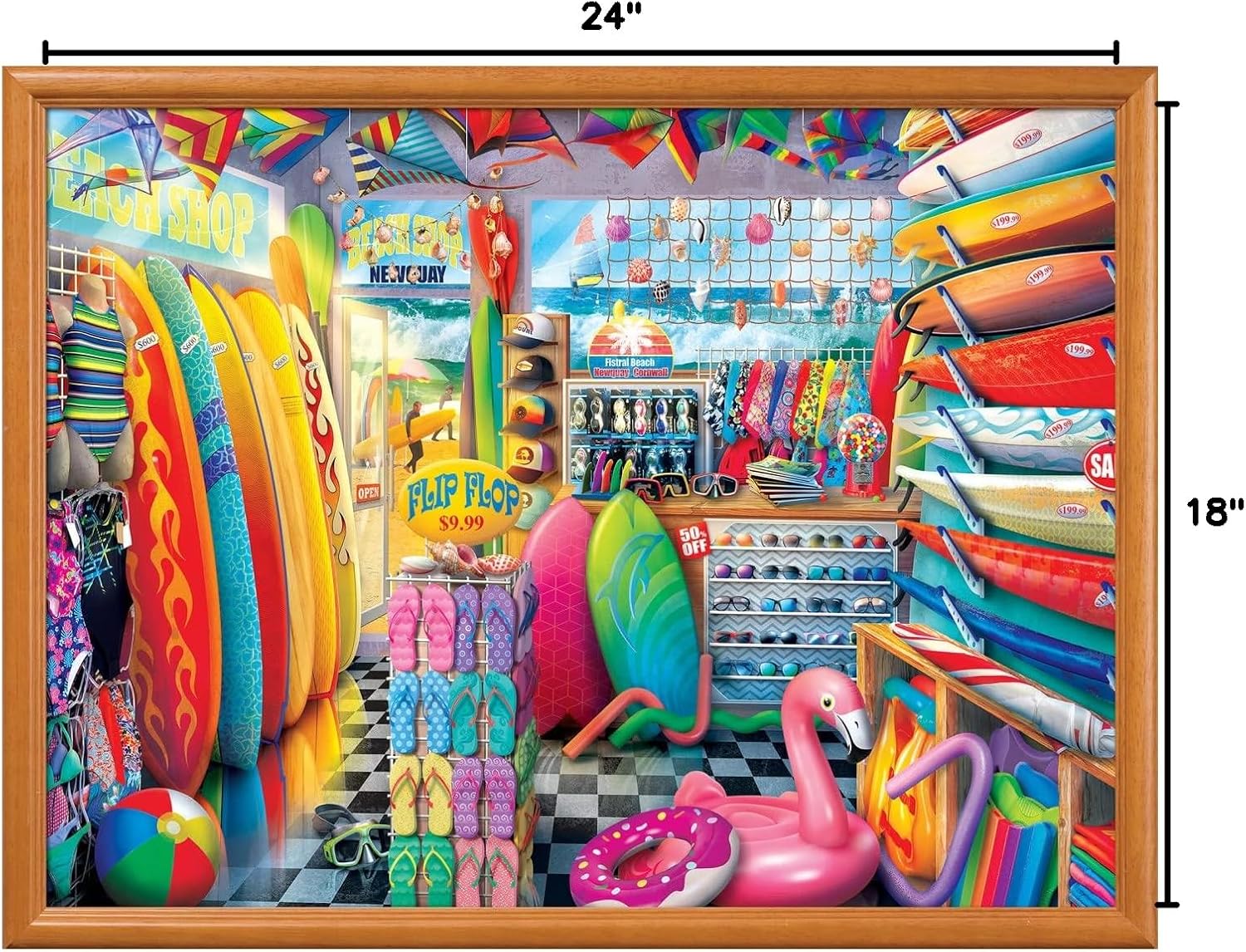 Masterpieces 750 Piece Jigsaw Puzzle for Adults and Family - Beach Side Gear - 18"x24"