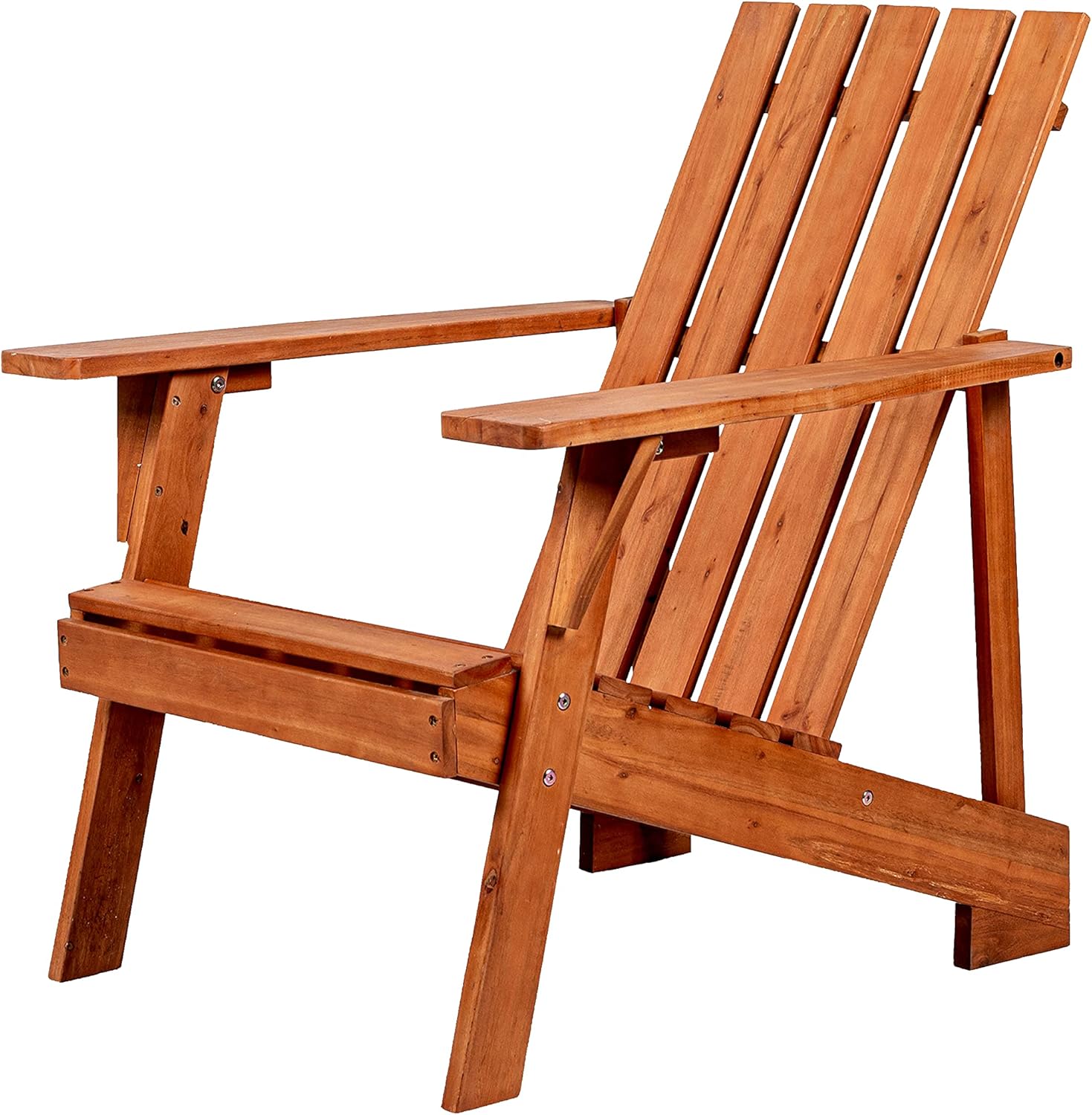 JONATHAN Y PAT1001D Irving Outdoor Patio Modern Acacia Wood Adirondack Chair for Garden, Lawn, Backyard, Pool, Deck, Beach, Firepit, Black