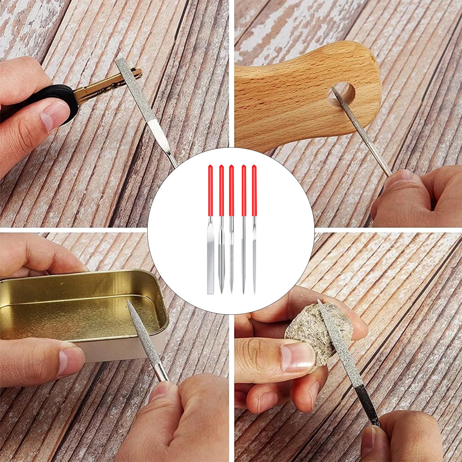 Lot De 5 Limes Aiguilles Métal - Pour Bijoux, Verre, Pierre, Bois, ébavurage Précision, Outil Modélisme
