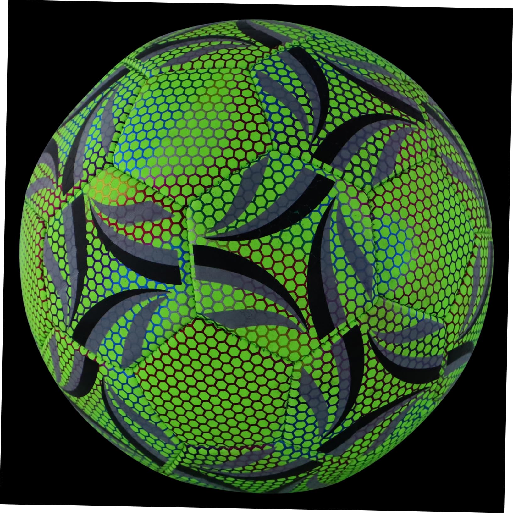 ibasenice Pallone da Calcio Luminoso Taglia 5 Pu Peso e Misure Ufficiali | Uso Allenamento e Partite Ufficiali, Design Ergonomico, Alta Durata, per Adulti e Giovani