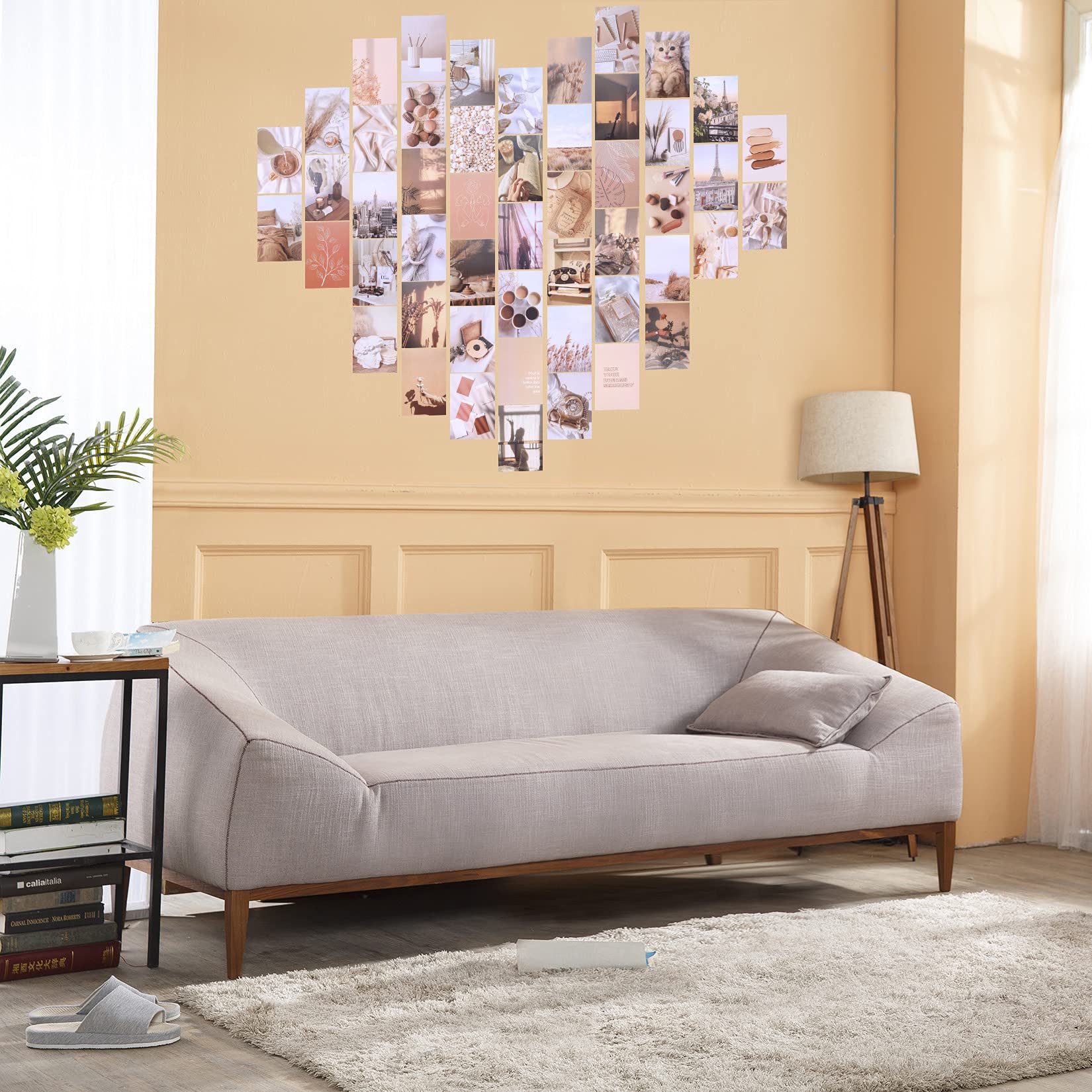EC East Coast Mart Wall Collage Kit - 50 Pcs, 4x6 Inches, Photo Collage kit for Wall Aesthetic, Dorm Photo Display, Rose Gold Room Décor Aesthetic for